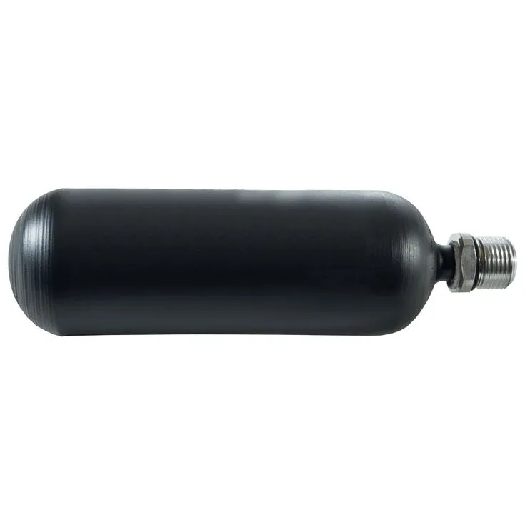 Cilindro negro de un sistema de airbag para avalanchas