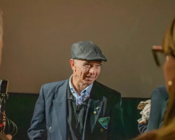 Alfredo Marinaro, fundador de Buceo Aconcagua, durante una presentación